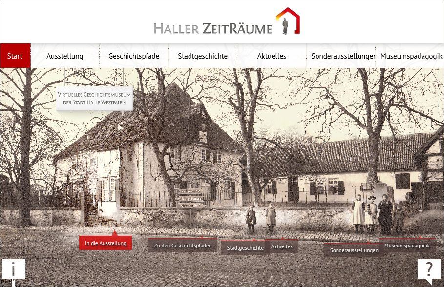 Haller ZeitRäume-Museumswebsite